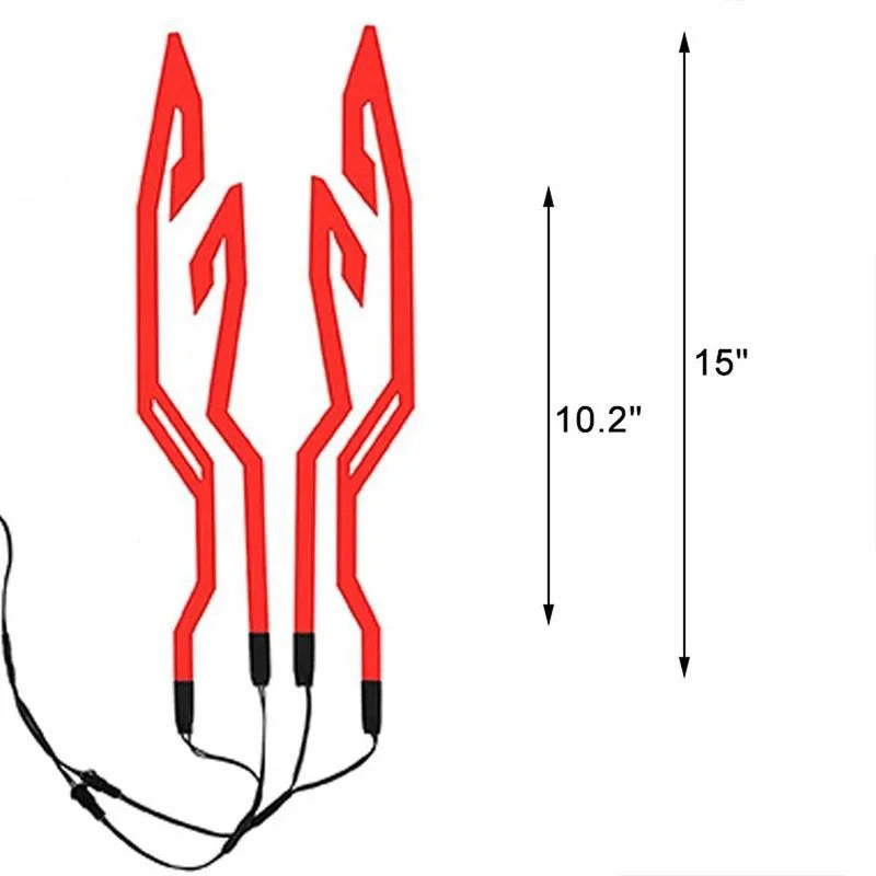 Waterproof Motorcycle Bike Helmet LED Cold Light Strip EL Sticker 4 Flashing Warning Lights Night Riding Helmet Kit