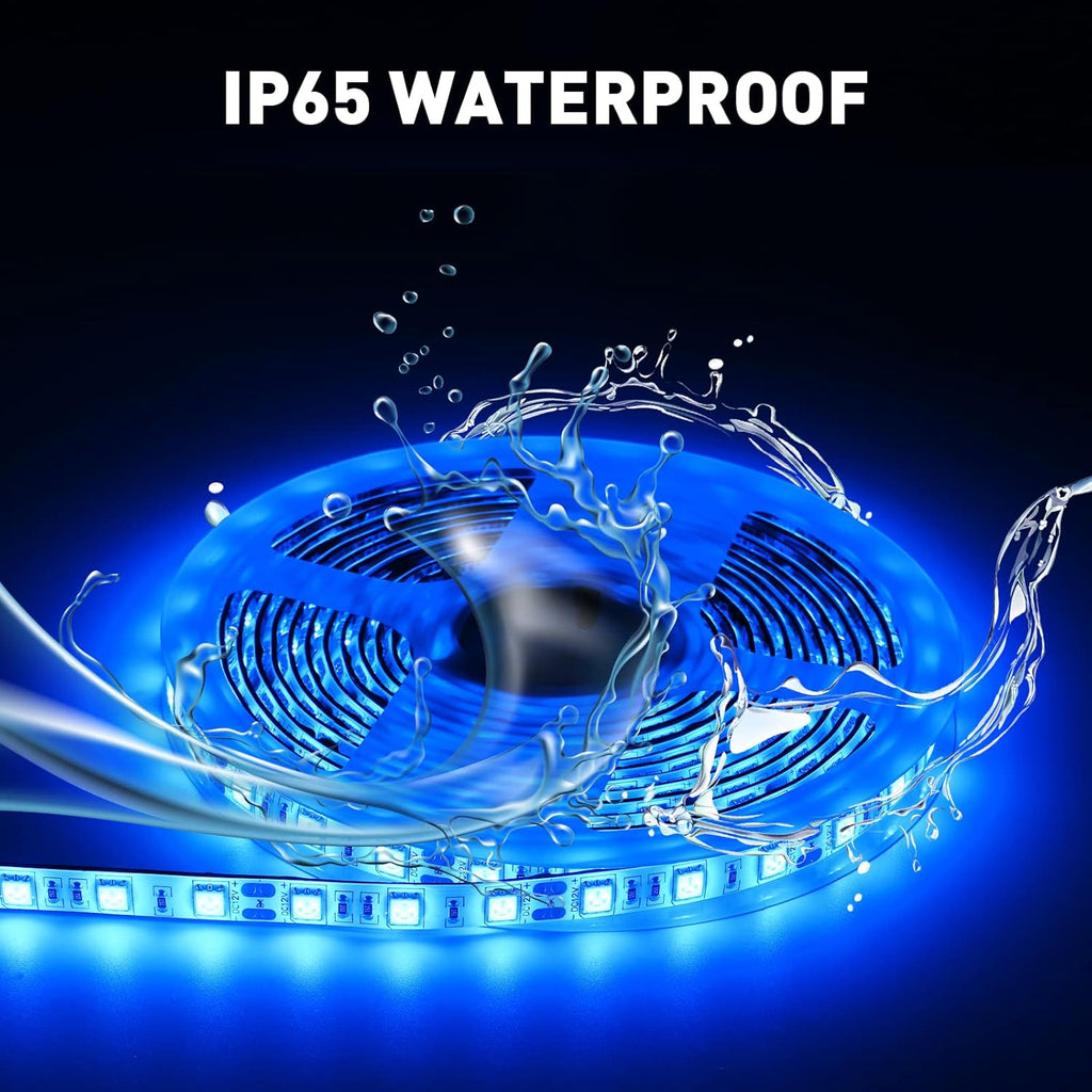 Pontoon Boat Lights Marine LED Strip Lights, Boat LED Strip Light 12V Waterproof, Interior Deck Light for Kayak, Jon Boating, Bass Boats, Fishing Boats (Blue, 32.8Ft)