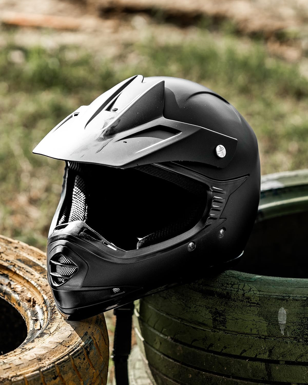 Youth Kids DOT Full‑Face Dirt Bike Helmet ATV Motocross Set B07