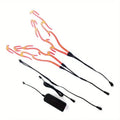 4 in 1 Motorcycle Helmet LED Cold Light Waterproof Strip Sticker Flashing Warning Lights Night Riding Chargeable Accessories